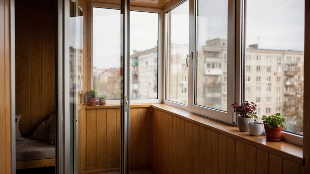 французское остекление балкона