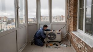 Кондиционер на остеклённом балконе в Ярославле: можно ли и как ставить