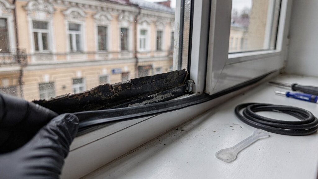 замена уплотнителя на окне