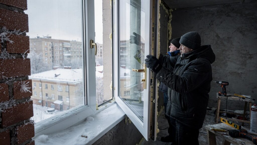 монтаж окон зимой Ярославль
